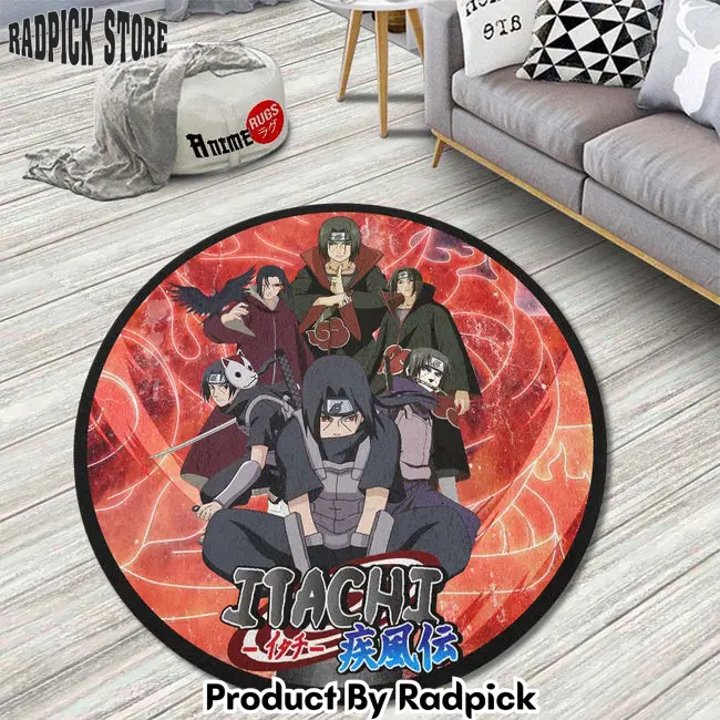 Uchiha itachi round rug custom anime circle carpet  rp0002134